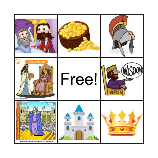 King Solomon Bingo Card
