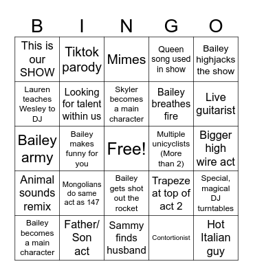 148 Predictions Bingo Card