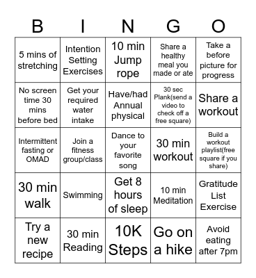 August Blackout Bingo Card