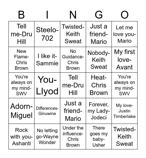 Beats-N-Bingo BABY! Bingo Card