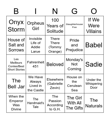 BOOKSSSSSSSSS Bingo Card