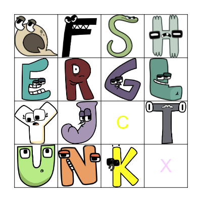 Alphabet Bingo Card