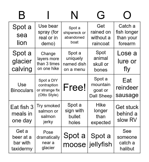 Papa Buhle BINGO Card