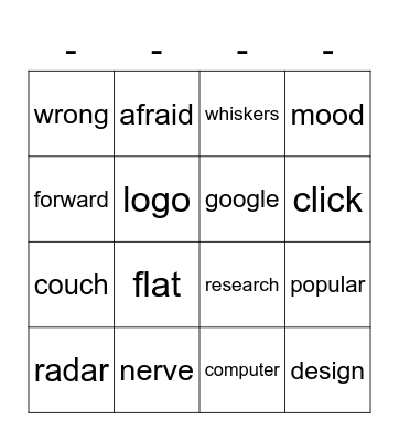 Unit 1 & 2 Bingo Card