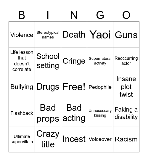 Tomorrow’s Teachings Bingo Card