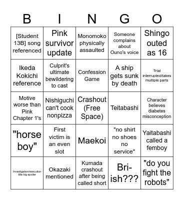 Tetro Blue CH1 Bingo Card