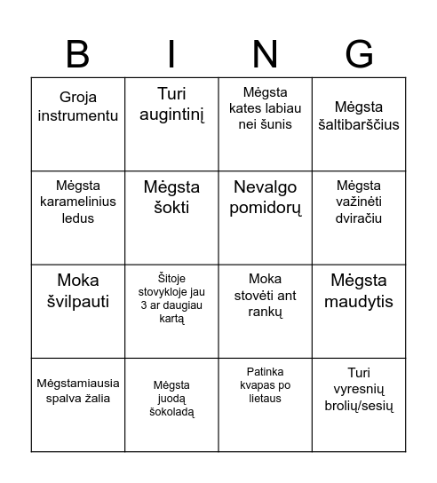Bingo Card