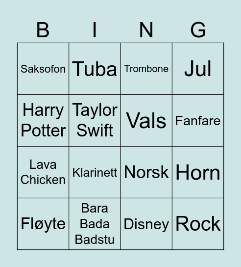 SOMMERKURSBINGO!!! Bingo Card
