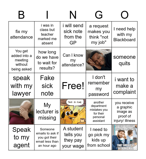 SSCOO BINGO Card