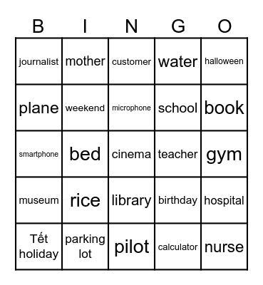 RELATIVE CLAUSE Bingo Card