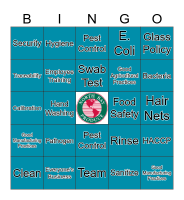 World Food Safety Day BINGO! Bingo Card