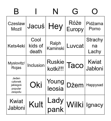 Lodz summer festival 2026 Bingo Card