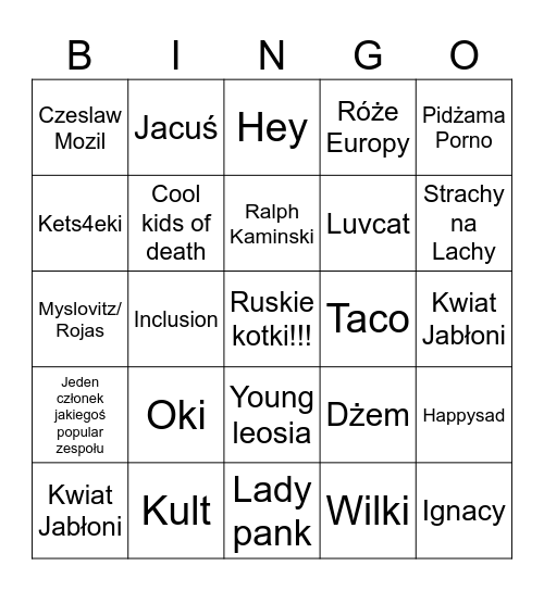 Lodz summer festival 2026 Bingo Card