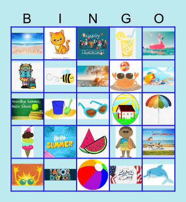 Summer Images Bingo Card