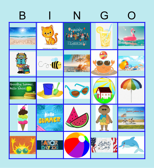 Summer Images Bingo Card