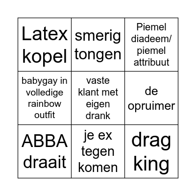 SAAREIN PRIDE 2025 Bingo Card