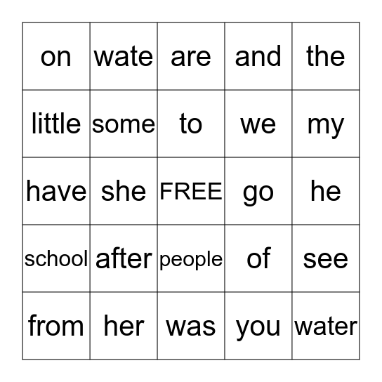 Bingo Card