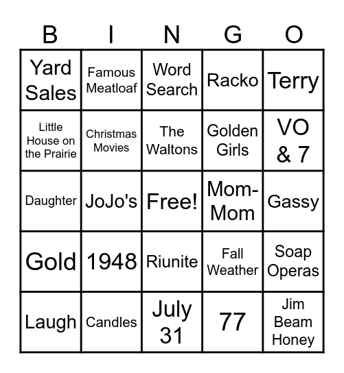 Happy Birthday Bingo Card