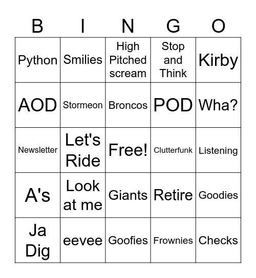 4/5th End of the year Bingo Card