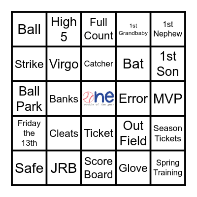Joshua's Rookie Year Bingo Card