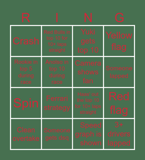 Hungaro-Bingo Card