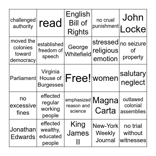 Bingo Card