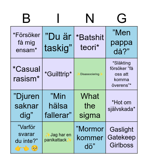 Min Episka Bingo Card