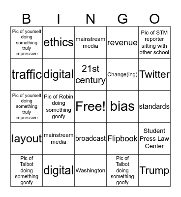 LSPA Conference 2016 Bingo Card