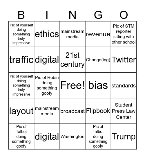 LSPA Conference 2016 Bingo Card