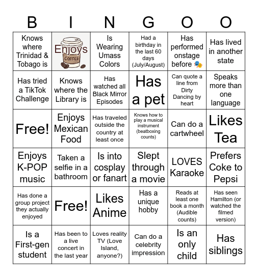 Intro to Rhetoric and Performance Studies Bingo Card
