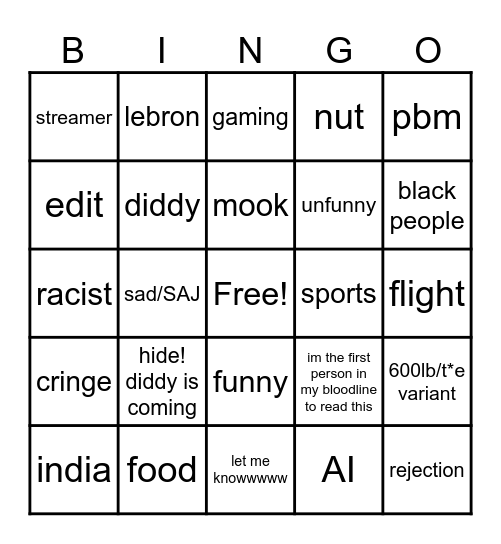 Tiktok/Reels (Part 2) Bingo Card