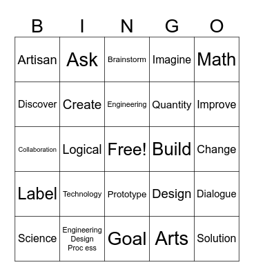 STEAM Bingo Card