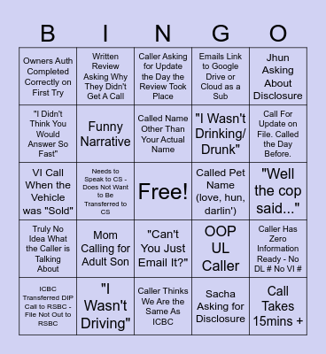 Appeals Registry  Bingo Card