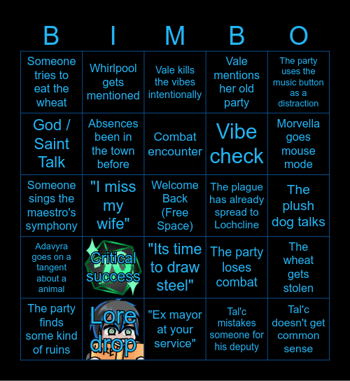 Rising Tide ep.2 Bingo Card