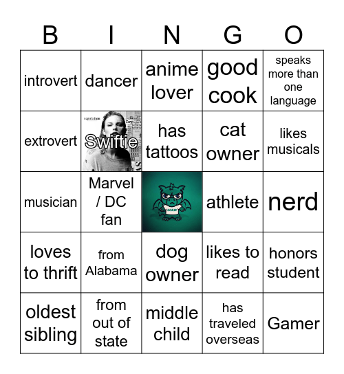 Introductions Bingo Card