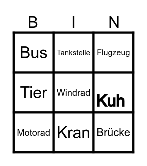Auto bingo Card