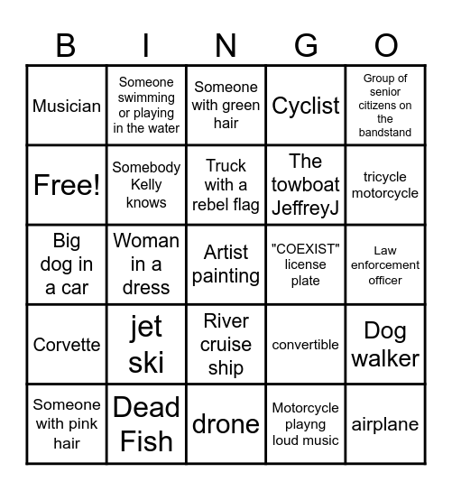 RIVERFRONT BINGO Card