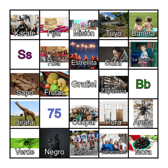 #4 Lengua de Señas Clase Bingo Card