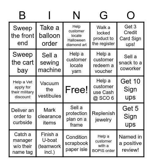 Michaels' Makers' BINGO Card
