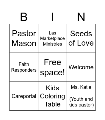 Welcome to TCC's Back to School Bash Bingo Card