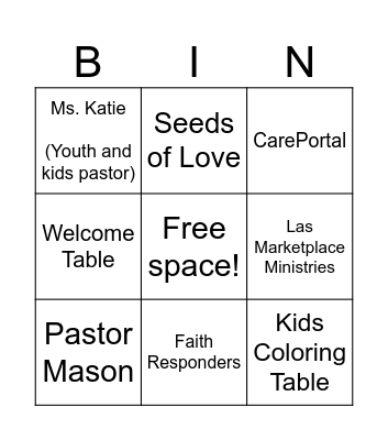 Welcome to TCC's Back to School Bash Bingo Card