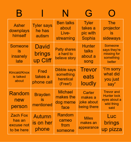 Life Group Bingo Card