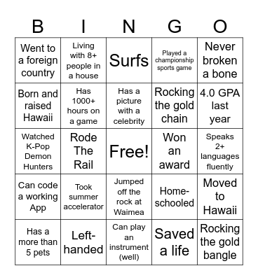 Icebreaker BINGO Card