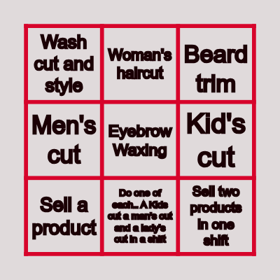 August Bingo Contest Bingo Card