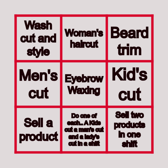 August Bingo Contest Bingo Card