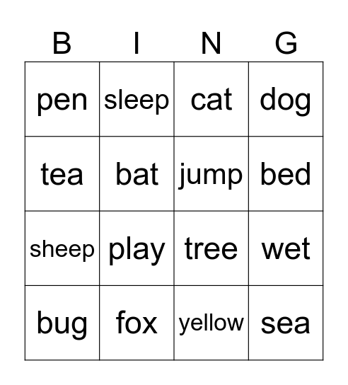 Bingo Card