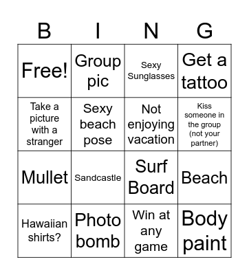 Galveston Bingo Card
