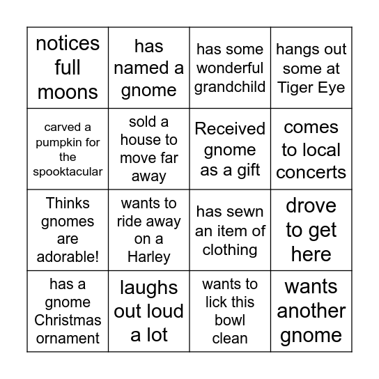 Get signature of Someone Who: Bingo Card