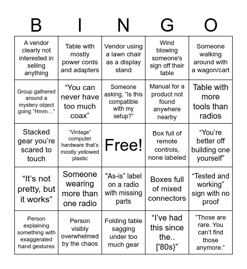 HamFest Bingo #2 Bingo Card