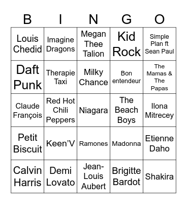 LET'S GO TO THE BEACH Bingo Card